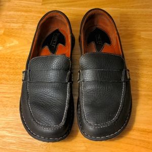Born Black Leather Loafers